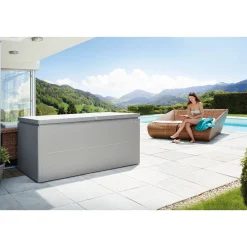 BIOHORT LOUNGEBOX STR. 160 HYNDEBOKS SØLV METALLIC