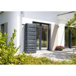 GARANTIA SLIM STONE 500L REGNVANDSBEHOLDER 750X1840X510 MM MØRKEGRÅ