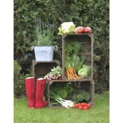 GARDEN LIFE ÆBLEKASSE TRÆ NATUR 40X51X31