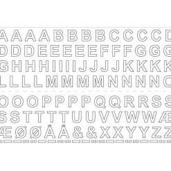 HABO A BOGSTAVARK HVID