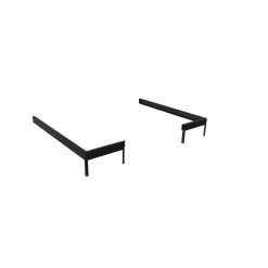 HALLS LEAN-TO 68 STÅLFUNDAMENT SORT 4,7 M2