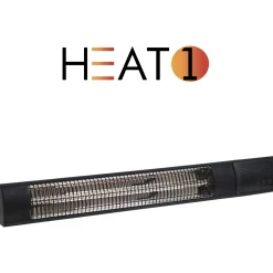 HEAT1 212-360 TERRASSEVARMER SORT 650/2000 W