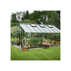 JULIANA GARTNER EKSKL. SOKKEL DRIVHUS 3 MM HÆRDET GLAS HELE BANER ALU 21,4 M2