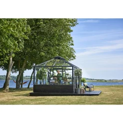 JULIANA GRAND OASE MUR ORANGERI 3 MM HÆRDET GLAS HELE BANER ANTRACIT 13 M²