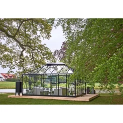JULIANA GRAND OASE ORANGERI 3 MM HÆRDET GLAS HELE BANER ANTRACIT 18,8 M2