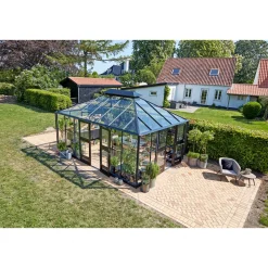 JULIANA GRAND OASE ORANGERI 3 MM HÆRDET GLAS HELE BANER ANTRACIT 18,8 M2