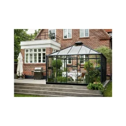 JULIANA OASE DRIVHUS 3 MM HÆRDET GLAS HELE BANER ANTRACIT 13,5 M2