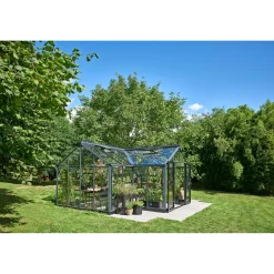 JULIANA ORANGERI DRIVHUS 3 MM HÆRDET GLAS HELE BANER ANTRACIT 21,5 M2