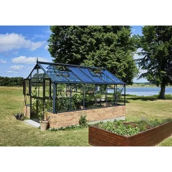 JULIANA PREMIUM EKSKL. SOKKEL DRIVHUS 3 MM HÆRDET GLAS HELE BANER ANTRACIT 13 M²