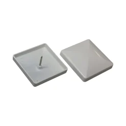 KOKILLE CAP 76 STOLPEHAT ALUMINIUM HVID 76 X 76 MM