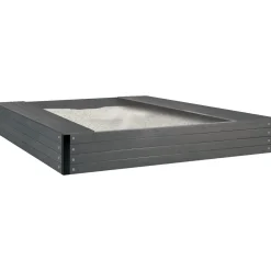 NORDIC PLAY ACTIVE WPC SANDKASSE 120 X 24 X 120 CM GRÅ KOMPOSIT