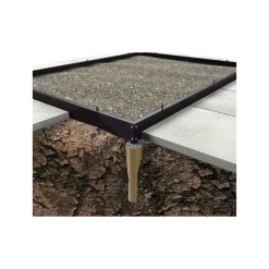 OUTRIUM DRIVHUS INKL. SOKKEL 3 MM DELT GLAS SORT 9,9 M2