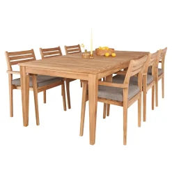 OUTRIUM GILI MED 6 STOLE HAVEMØBELSÆT TEAK