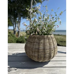 OUTRIUM INDO SÆT Á 2 STK. HAVEKRUKKE KUBO RATTAN NATUR 29X58X43