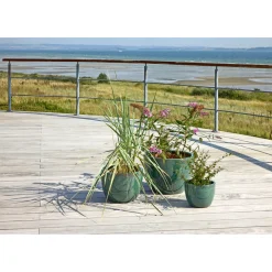 OUTRIUM LUNA HAVEKRUKKE GLASERET KERAMIK GRØN Ø19/Ø28/Ø38 CM