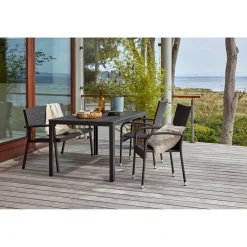 OUTRIUM PISA/NAPOLI/KORFU BORD + 2 STOLE + BÆNK HAVESÆT SORT