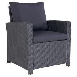 OUTRIUM PORTO MED EKSTRA HØJ RYG LOUNGESTOL SORT