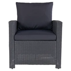 OUTRIUM PORTO MED EKSTRA HØJ RYG LOUNGESTOL SORT