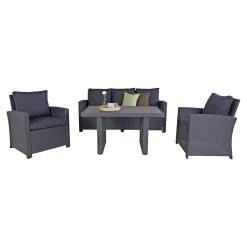 OUTRIUM PORTO MED EKSTRA HØJ RYG SOFASÆT SORT