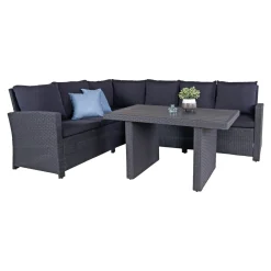 OUTRIUM SARDINIEN MED EKSTRA HØJ RYG SOFASÆT SORT