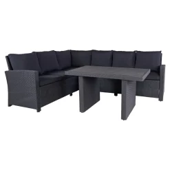 OUTRIUM SARDINIEN MED EKSTRA HØJ RYG SOFASÆT SORT