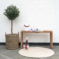 OUTRIUM UDENDØRSTÆPPE GENANVENDT PLAST (PET) BRUN Ø120 CM