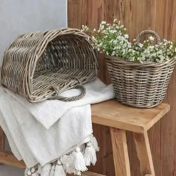 OUTRIUM ZUMA VÆGAMPEL KUBO RATTAN NATUR 39X20X24CM