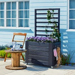 PLUS BLOMSTERKASSE SORT 155 X 50 X 87 CM