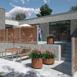 PLUS CIRCLE PLANTEKASSE GYLDENBRUN 35 X 70 X 70 CM