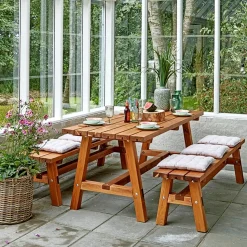 PLUS COUNTRY PLANKEBÆNK TEAK 177 CM