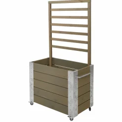 PLUS CUBIC BLOMSTERRUMDELER GRÅBRUN 155 X 87 X 50 CM