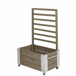 PLUS CUBIC BLOMSTERRUMDELER GRÅBRUN 130 X 87 X 50 CM