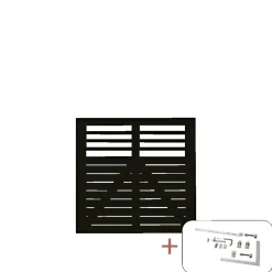 PLUS DECORA LÅGE FUNGICIDBEHANDLET OG GRUNDMALET 2 GANGE SORT 100 X 95 CM