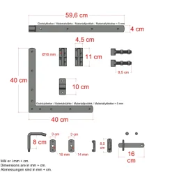 PLUS DECORA LÅGE FUNGICIDBEHANDLET OG GRUNDMALET 2 GANGE SORT 100 X 180 CM