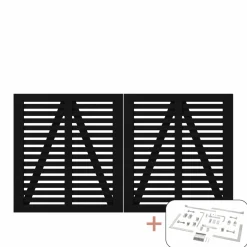 PLUS DOBBELTLÅGE FUNGICIDBEHANDLET OG GRUNDMALET SORT 200 X 107 CM