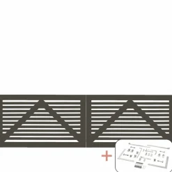 PLUS DOBBELTLÅGE FUNGICIDBEHANDLET OG GRUNDMALET UMBRAGRÅ 300 X 90 CM