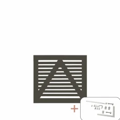 PLUS ENKELTLÅGE FUNGICIDBEHANDLET OG GRUNDMALET UMBRAGRÅ 100 X 90 CM