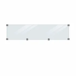 PLUS GLAS T/KLINK-/PLANKEHEGN TRYKIMP. GRUNDMALET KLAR 174 X 44.60 CM