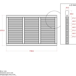 PLUS HEGN FUNGICIDBEHANDLET & GRUNDMALET 2 GANGE HVID 180 X 107 CM
