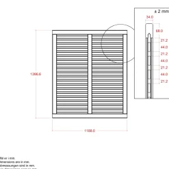 PLUS HEGN FUNGICIDBEHANDLET OG GRUNDMALET UMBRAGRÅ 120 X 140 CM