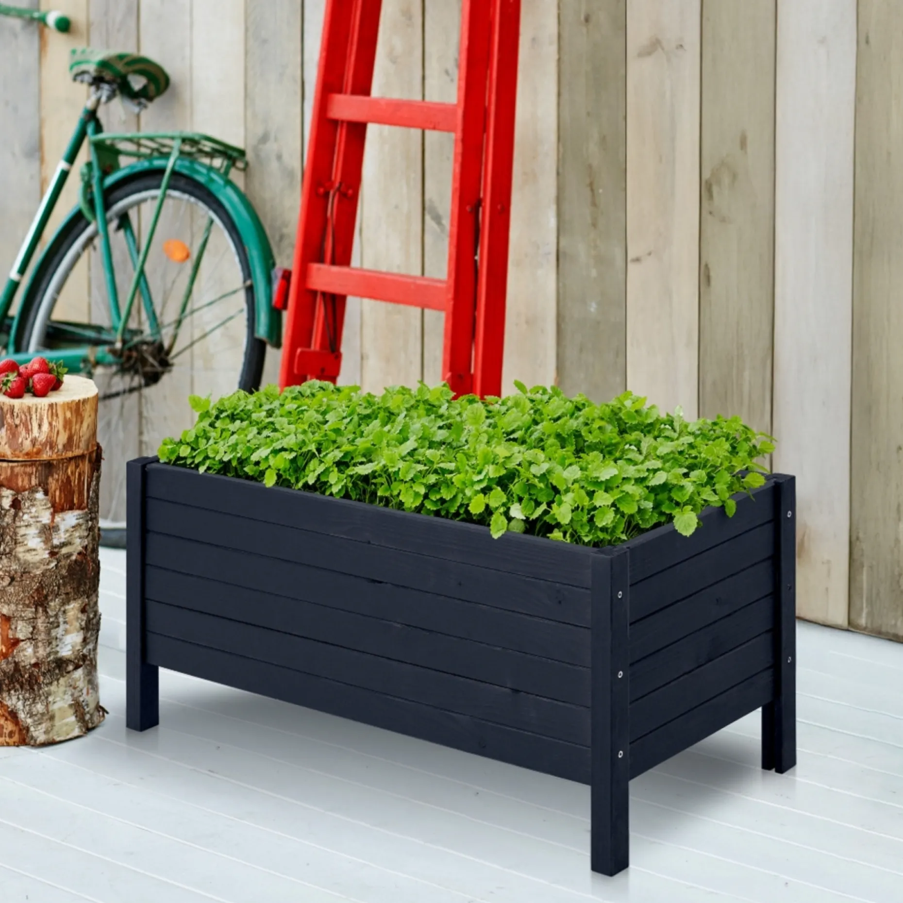 PLUS HØJBED SORT 39 X 37 X 88 CM