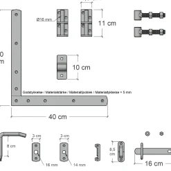 PLUS LÅGE TRYKIMPRÆGNERET OG GRUNDMALET SORT 100 X 163 CM
