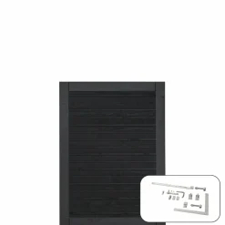 PLUS LÅGE TRYKIMPRÆGNERET OG GRUNDMALET SORT 100 X 125 CM