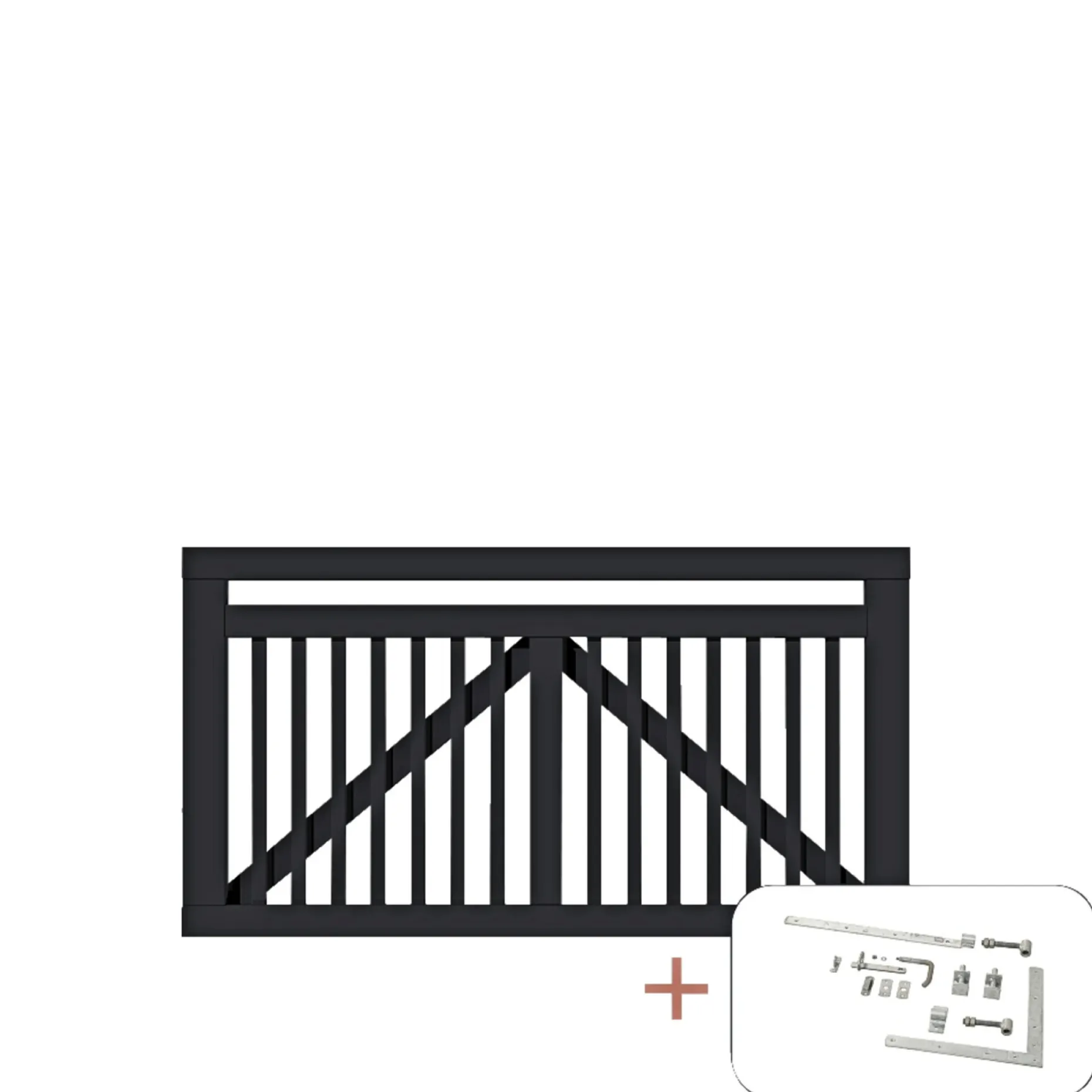 PLUS LINEA LÅGE FUNGICIDBEHANDLET OG GRUNDMALET SORT 150 X 80 CM