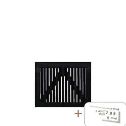 PLUS NAGANO LÅGE FUNGICIDBEHANDLET OG GRUNDMALET SORT 100 X 80 CM