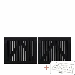 PLUS NAGANO LÅGE FUNGICIDBEHANDLET OG GRUNDMALET SORT 200 X 80 CM