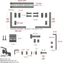 PLUS NAGANO LÅGE FUNGICIDBEHANDLET OG GRUNDMALET SORT 200 X 140 CM
