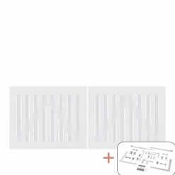 PLUS NAGANO LÅGE FUNGICIDBEHANDLET OG GRUNDMALET 2 GANGE HVID 200 X 80 CM