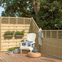 PLUS NEWLINE TRÆHEGN TRYKIMPRÆGNERET NATUR 180 X 180 CM