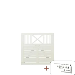 PLUS NOSTALGI LÅGE FUNGICIDBEHANDLET OG GRUNDMALET 2 GANGE HVID 100 X 95 CM